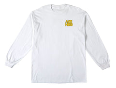 ANTIHERO RANEY FIRST L/S TEE WHITE w/ MULTI COLOR PRINT