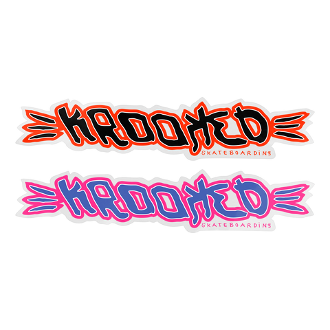 KROOKED BRUSH SKRIPT STICKER 10in