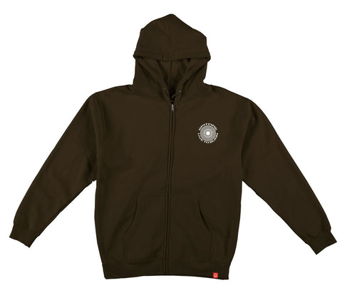 SPITFIRE CLASSIC '87 SWIRL LTB ZIP HOOD BROWN w/ WHITE & GOLD PRINTS
