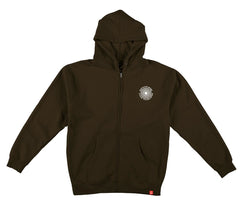 SPITFIRE CLASSIC '87 SWIRL LTB ZIP HOOD BROWN w/ WHITE & GOLD PRINTS