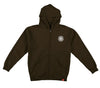SPITFIRE CLASSIC '87 SWIRL LTB ZIP HOOD BROWN w/ WHITE & GOLD PRINTS
