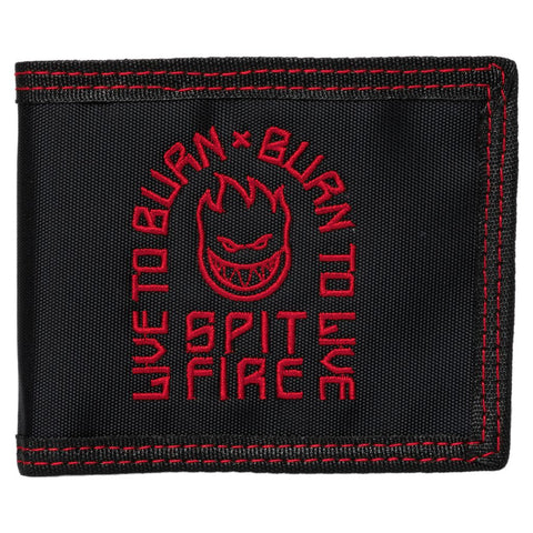 SPITFIRE LTB ARCH BI-FOLD WALLET BLACK / RED