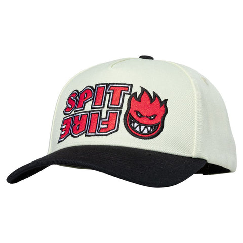 SPITFIRE STACKED SNAPBACK OFF WHITE / BLACK
