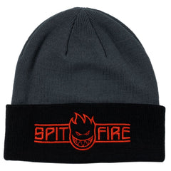 SPITFIRE LTB ARCH BIGHEAD SCRIPT CUFF BEANIE CHARCOAL / BLACK / RED