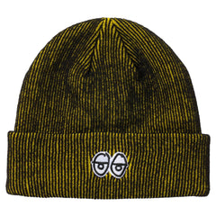 KROOKED EYES FILL CUFF BEANIE BLACK / YELLOW