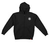 SPITFIRE CLASSIC '87 SWIRL LTB ZIP HOOD BLACK w/ WHITE & RED PRINTS