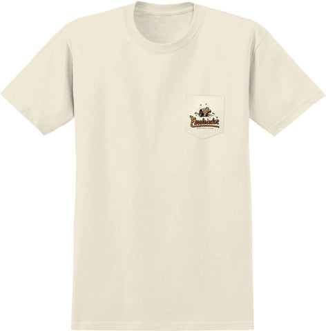 ANTIHERO FREELOADER POCKET TEE NATURAL w/ MULTI COLOR PRINTS