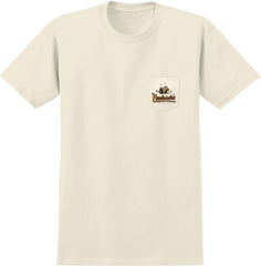 ANTIHERO FREELOADER POCKET TEE NATURAL w/ MULTI COLOR PRINTS