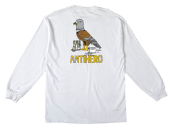ANTIHERO RANEY FIRST L/S TEE WHITE w/ MULTI COLOR PRINT