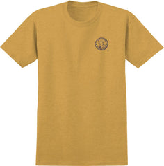ANTIHERO POSTAL RINGSPUN TEE HEATHER MUSTARD w/ NAVY PRINTS
