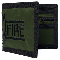 SPITFIRE LTB BIGHEAD SCRIPT BIFOLD WALLET OLIVE / BLACK
