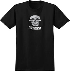 THERE SKULL TEE BLACK w/ BLACK & WHITE PRINT
