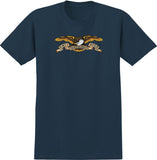 ANTIHERO EAGLE PIGMENT DYED TEE MIDNIGHT w/ MULTI COLOR PRINT