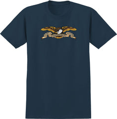 ANTIHERO EAGLE PIGMENT DYED TEE MIDNIGHT w/ MULTI COLOR PRINT