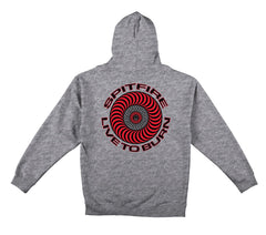 SPITFIRE CLASSIC '87 SWIRL LTB HOOD HEATHER GREY w/ BLACK & RED PRINTS
