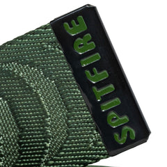 SPITFIRE BIGHEAD CUT OUT CRESCENT JACQUARD WEB BELT OLIVE / BLACK