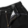 KROOKED SUN HEART CARPENTER PANT BLACK w/ YELLOW & RED EMBROIDERY