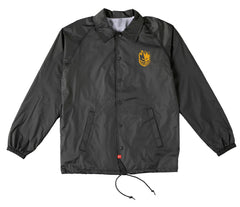 SPITFIRE BIGHEAD SPLIT DOUBLE WINDBREAKER JACKET BLACK w/ YELLOW PRINTS