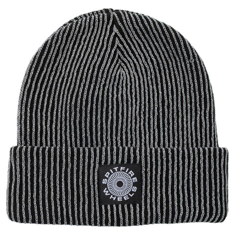SPITFIRE CLASSIC '87 SWIRL PATCH CUFF BEANIE BLACK / REFLECTIVE