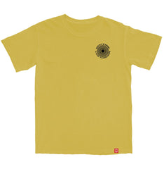 SPITFIRE CLASSIC '87 SWIRL LTB GARMENT DYED TEE MUSTARD w/ BLACK & WHITE PRINTS