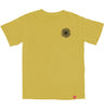 SPITFIRE CLASSIC '87 SWIRL LTB GARMENT DYED TEE MUSTARD w/ BLACK & WHITE PRINTS