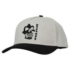 KROOKED SKULLS SNAPBACK OFF WHITE / BLACK