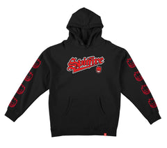 SPITFIRE BASEBALL BIGHEAD SLEEVE HOOD BLACK w/ RED, WHITE & BLACK PREMIUM PRINTS
