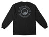 ANTIHERO PIGEON MOTION L/S POCKET TEE BLACK w/ GREY PRINTS