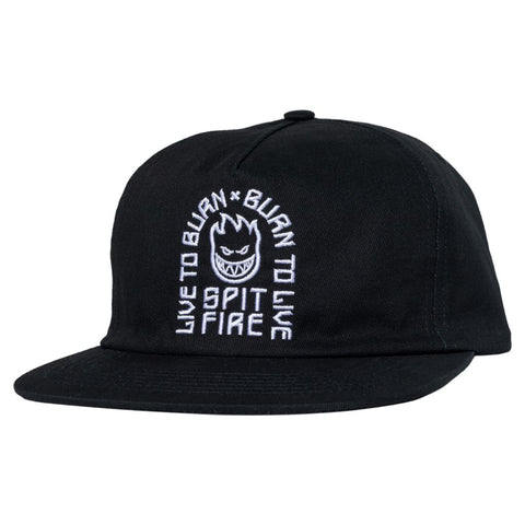 SPITFIRE LTB ARCH SNAPBACK BLACK/WHITE