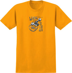ANTIHERO WFSG TEE GOLD w/ BLACK & WHITE PRINT