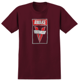 VENTURE SCRIBBLE AWAKE TEE BURGUNDY