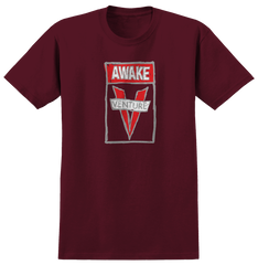 VENTURE SCRIBBLE AWAKE TEE BURGUNDY