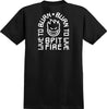SPITFIRE LTB ARCH II TEE BLACK w/ WHITE PRINTS