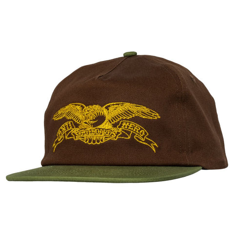 ANTIHERO BASIC EAGLE SNAPBACK BROWN / OLIVE / GOLD