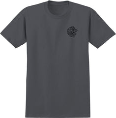 KROOKED KROOKED MG TEE CHARCOAL (SOLID) w/ BLACK & MULTI COLOR PRINTS