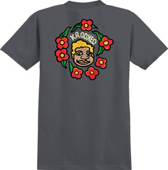 KROOKED KROOKED MG TEE CHARCOAL (SOLID) w/ BLACK & MULTI COLOR PRINTS