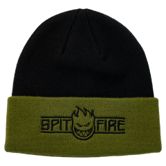 SPITFIRE LTB ARCH BIGHEAD SCRIPT CUFF BEANIE OLIVE / BLACK