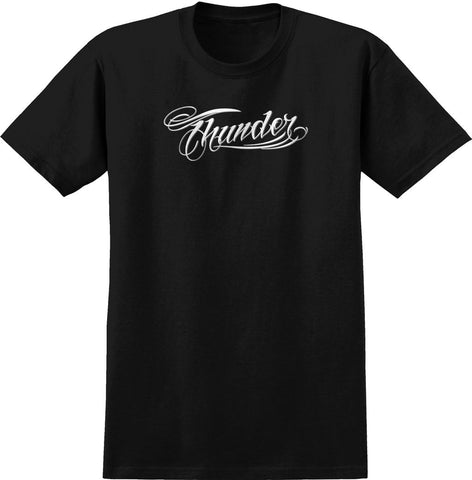 THUNDER FLASH TEE BLACK w/ GREY & WHITE PRINT