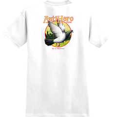 ANTIHERO HOMERS RINGSPUN TEE WHITE w/ MULTI COLOR PRINTS