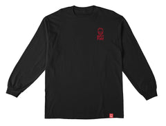 SPITFIRE LTB ARCH III L/S TEE BLACK w/ RED PRINTS