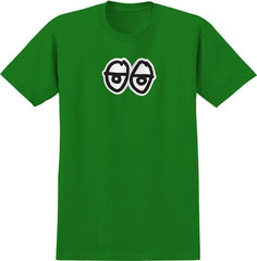 KROOKED EYES LG TEE KELLY GREEN w/ BLACK & WHITE PRINT