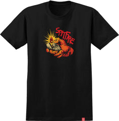 SPITFIRE LIGHT EM UP TEE BLACK w/ MULTI COLOR PRINT