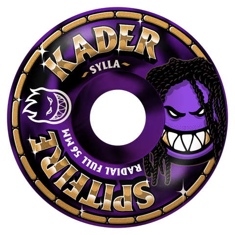 SPITFIRE F4 99 KADER ROLLY RADIAL FULL BLACK / PURPLE SWIRL 56