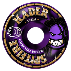 SPITFIRE F4 99 KADER ROLLY RADIAL FULL BLACK / PURPLE SWIRL 56