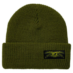 ANTIHERO STOCK EAGLE LABEL CUFF BEANIE OLIVE / YELLOW / BLACK
