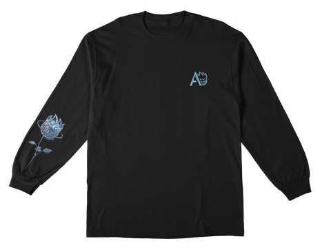 SPITFIRE X APRIL CHROME ROSE BIGHEAD SLEEVE L/S TEE BLACK / CHROME