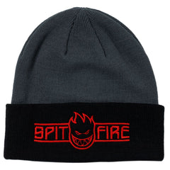 SPITFIRE LTB ARCH BIGHEAD SCRIPT CUFF BEANIE CHARCOAL / BLACK / RED