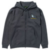 ANTIHERO LIL PIGEON EMB HEAVYWEIGHT ZIP HOOD CHARCOAL(SOLID) w/ MULTI COLOR EMBROIDERY