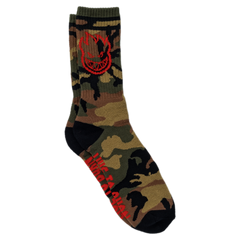 SPITFIRE BIGHEAD SOCK WOODLAND CAMO / RED / BLACK
