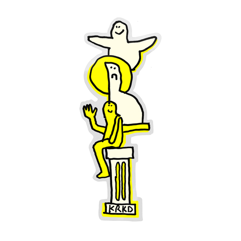 KROOKED SCULPTURE GARDEN STICKER MED